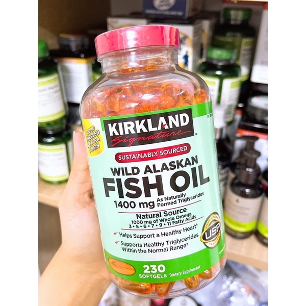 Alaska Kirkland Signature Wild Alaskan Fish Oil 1400mg 230 Tablets Of