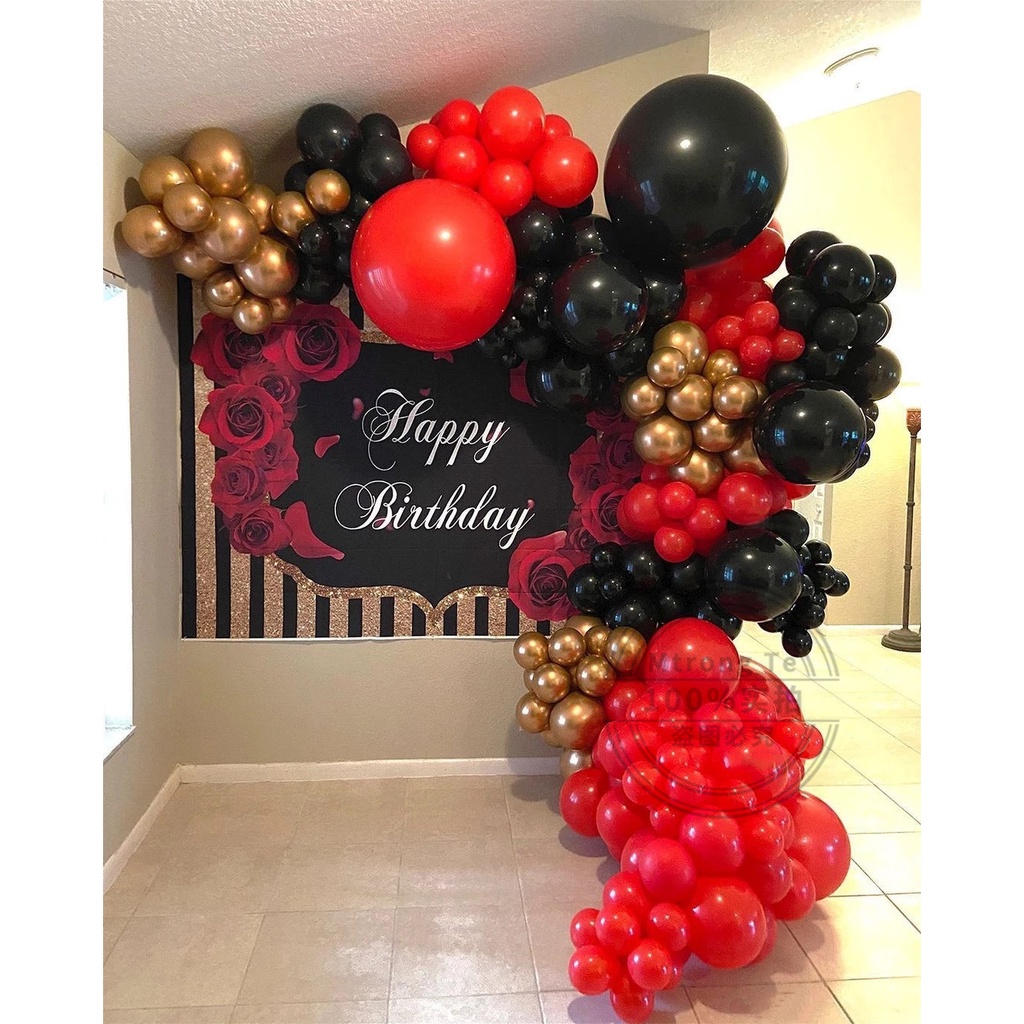 Discount 127pcs/set Red and Black Gold Balloon Garland Arch Kit Kids ...