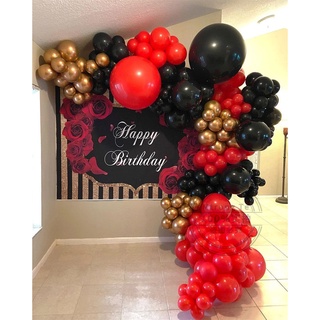 Shop black gold and red birthday party decorations for Sale on