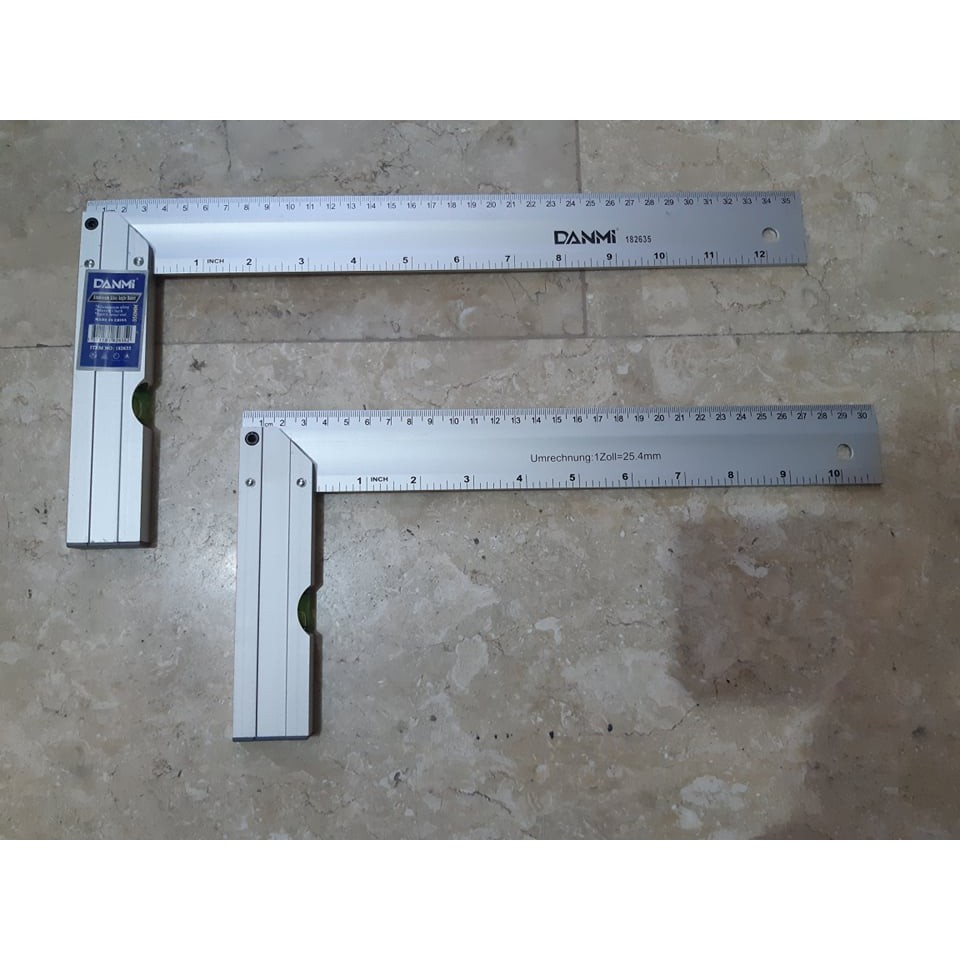 L-Square Ruler Level Bar Alloy 8 10 12 14 16 Heavy Duty Skwala/ Tri ...