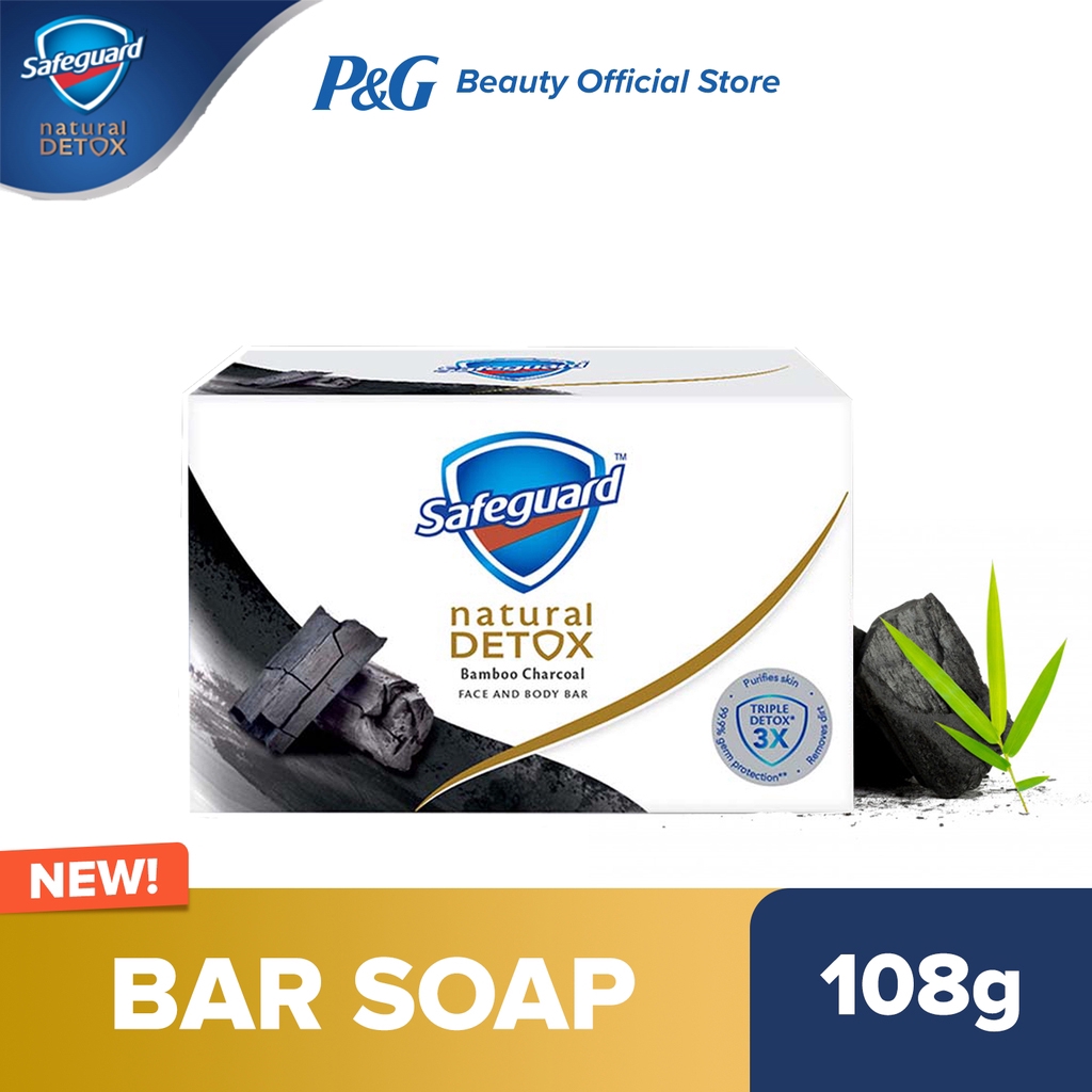 Safeguard Detox Face and Body Bar Soap Charcoal 108g Shopee Philippines