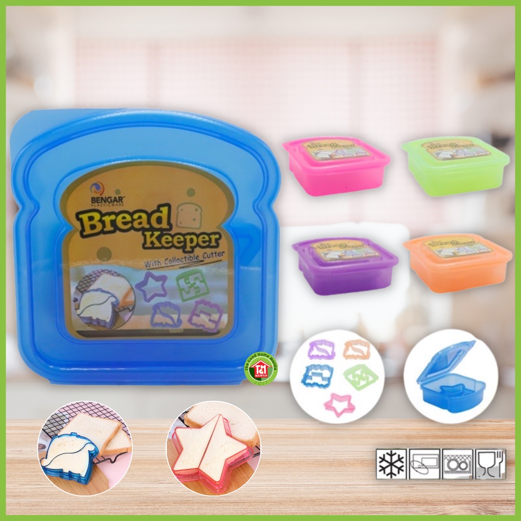 Microwavable Sandwich Case Bread Keeper Baunan Lunchbox Bread Storage
