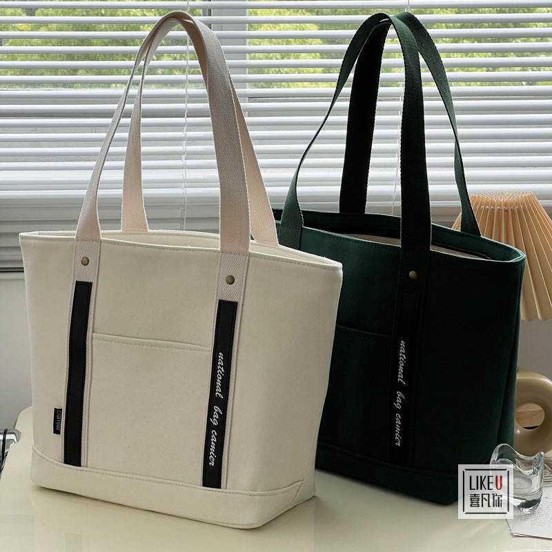 Japanese tote bag with zipper gentlewoman canvas tote bag laptop bags ...