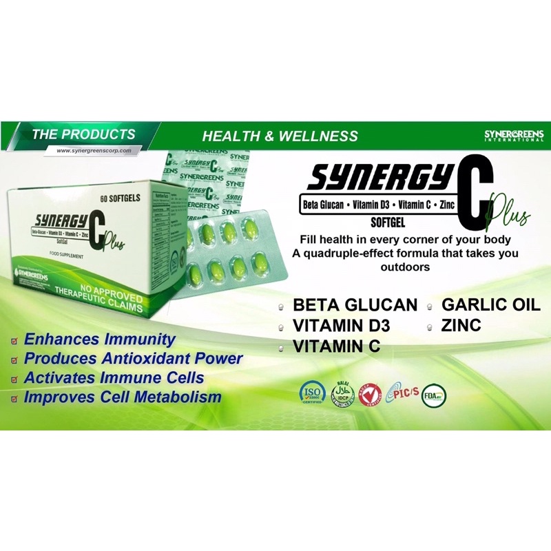 Synergreens Synergy CPlus SoftGels Food Supplement | Shopee Philippines