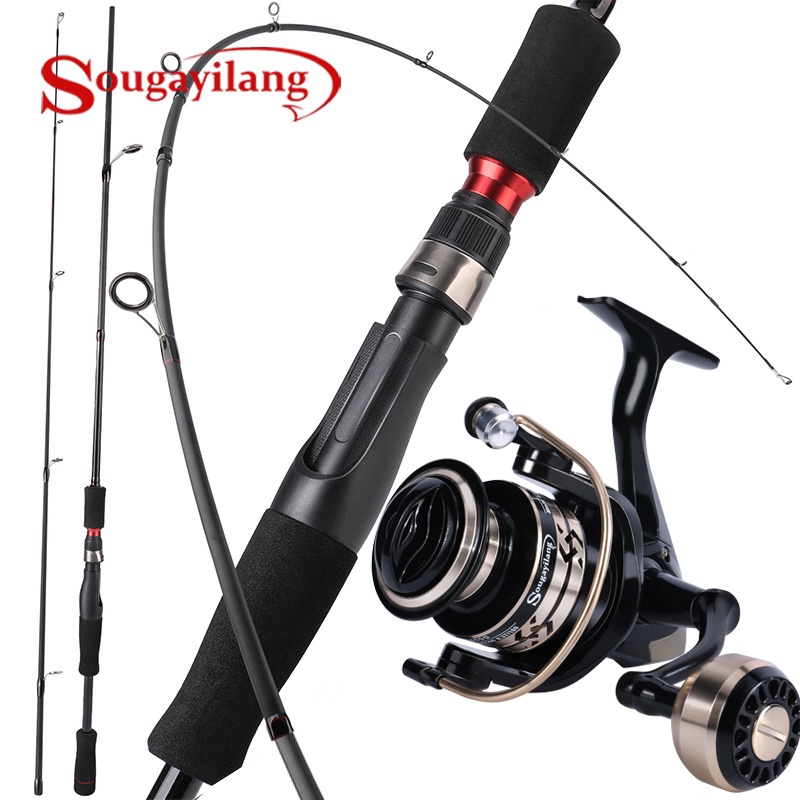 Set Spinning Fishing Rod 1.8/2.1m and Fishing Reel M Power 14+1BB