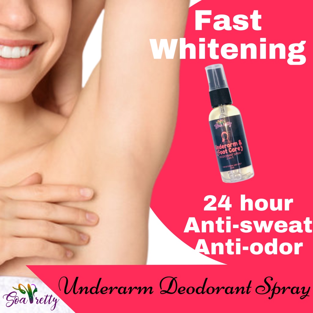 2 in 1 Underarm Whitening Spray Underarm Whitening and Deodorant Foot