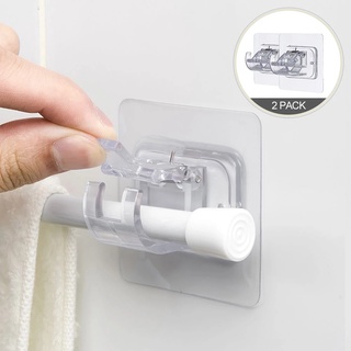 Self Adhesive Hooks Punch-free Curtain Rod Clip Hook Shower