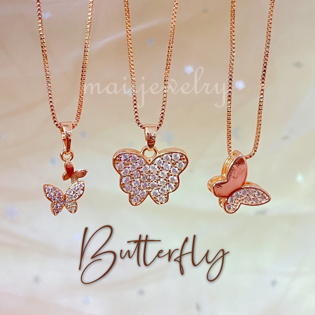 It's okay not to deals be okay butterfly necklace