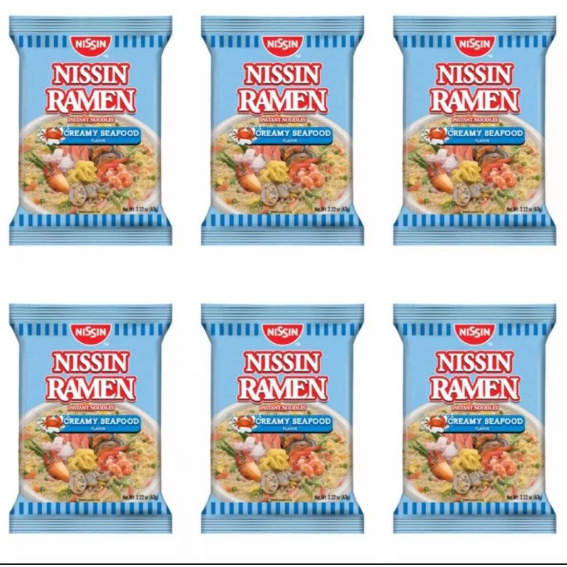 NISSIN RAMEN Creamy Seafood (65g x 6packs) | Shopee Philippines