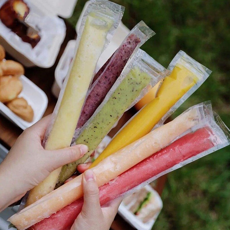 50/100pcs Summer Food Grade Disposable Ice Popsicle Molds Bags ...