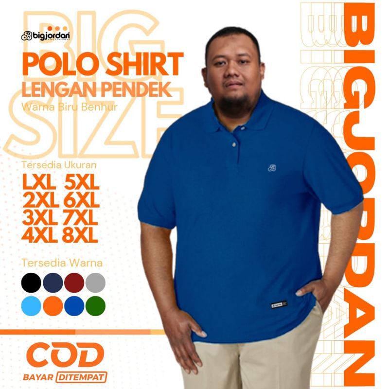T-shirt Men's JumboPOLO BIG Size XXL XXXL XXXXL 3XL 4XL 5XL 6XL 7XL 8XL  Collared T-shirt BIG Size