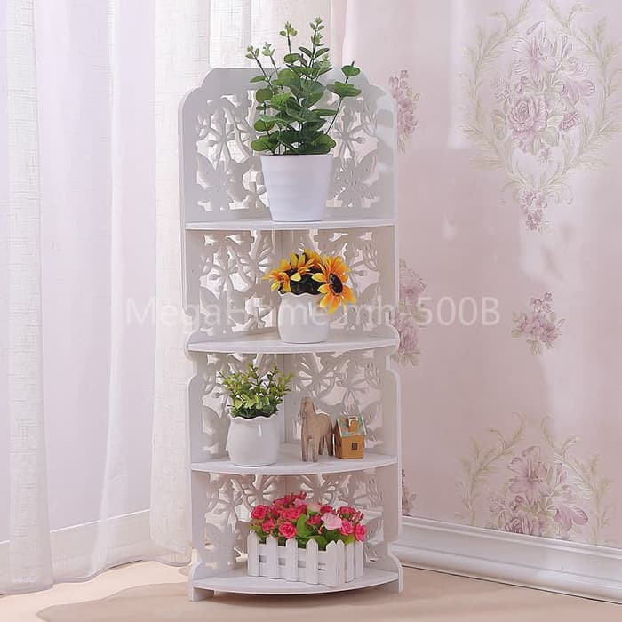 Stand Corner Rack 4 Layer 4 Tier Standing Corner Rack new | Shopee ...