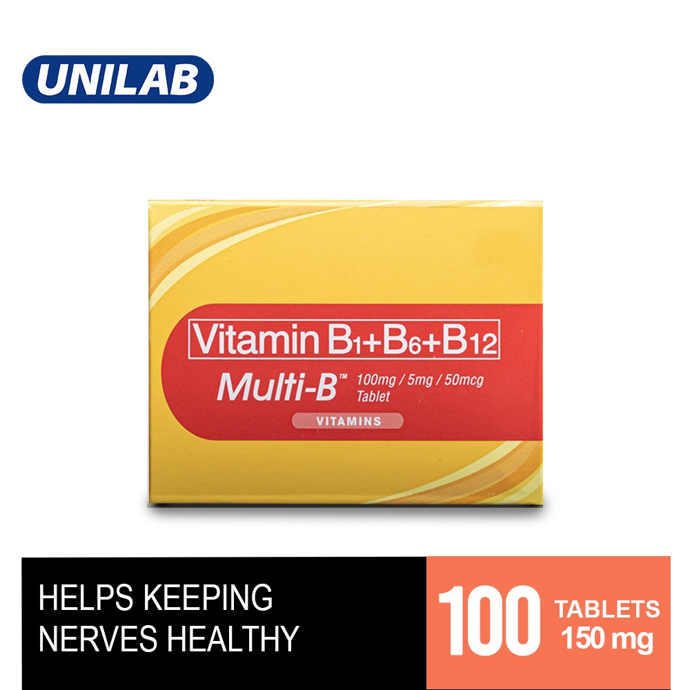United Home MultiB Vitamin B Complex (B1+B6+B12) 100 tablets (For Nerve Pains) Shopee Philippines