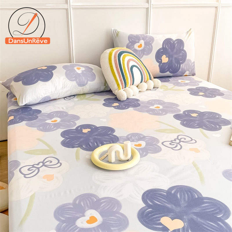 DANSUNREVE Poly Cotton Bedsheet Super Single/Queen/King Bedding Fashion