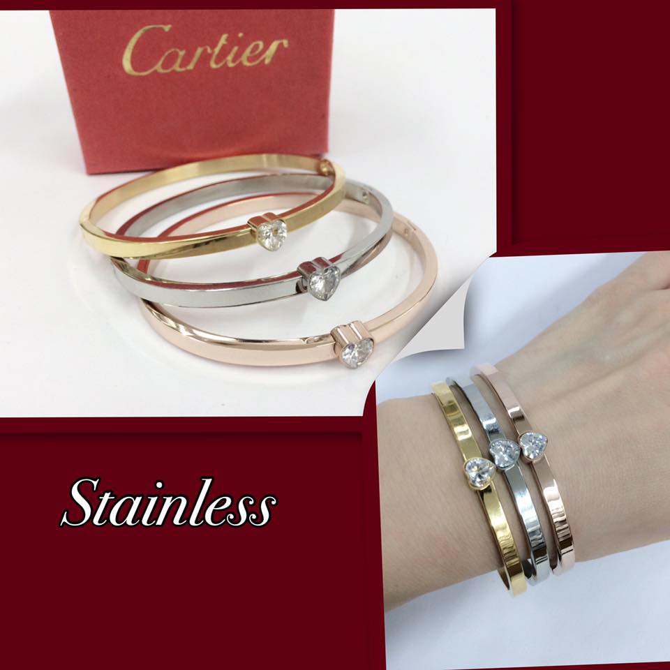 Cartier Tri color Bangle in Stainless Steel Shopee Philippines