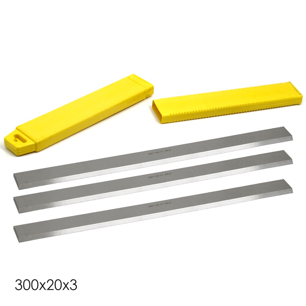 HSS 3pcs 300mm Thickness Planer Blade Set Wood Jointer Resharpenable