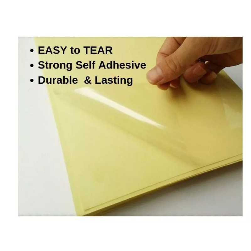 A4 Transparent Sticker Paper Laser Clear PVC Pet Waterproof Label ...