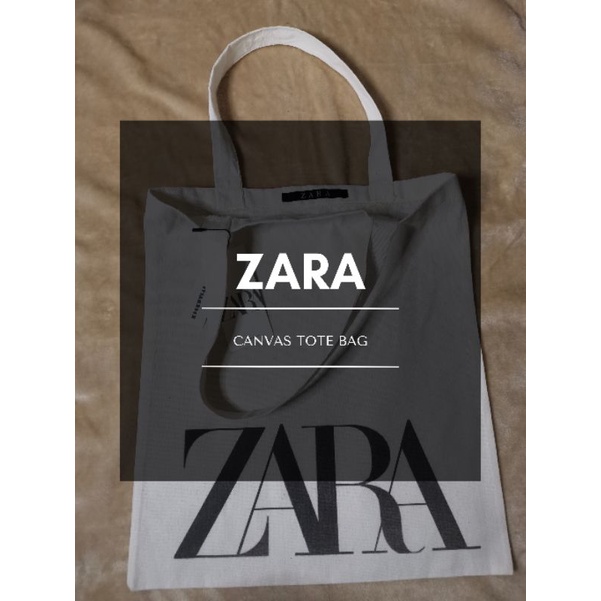 Zara canvas online tote