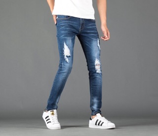 High quality ripped skinny jeans for men*7575 | Shopee Philippines