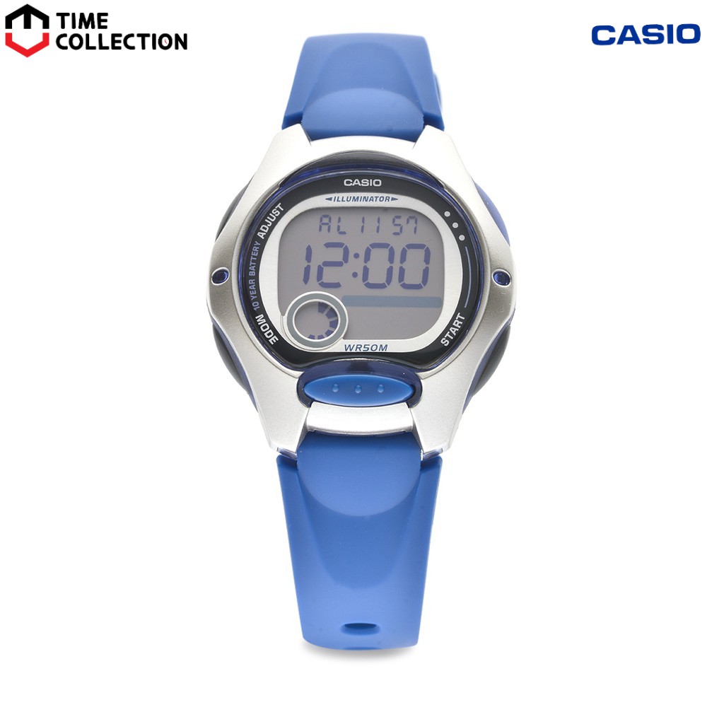 Casio Digital Womens Watch with Round Silver Case LW-200-2BVDF main image 1