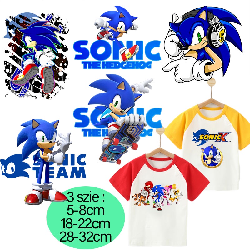 Sonic The Hedgehog Iron-on Transfers for Face mask Clothing Patches on ...