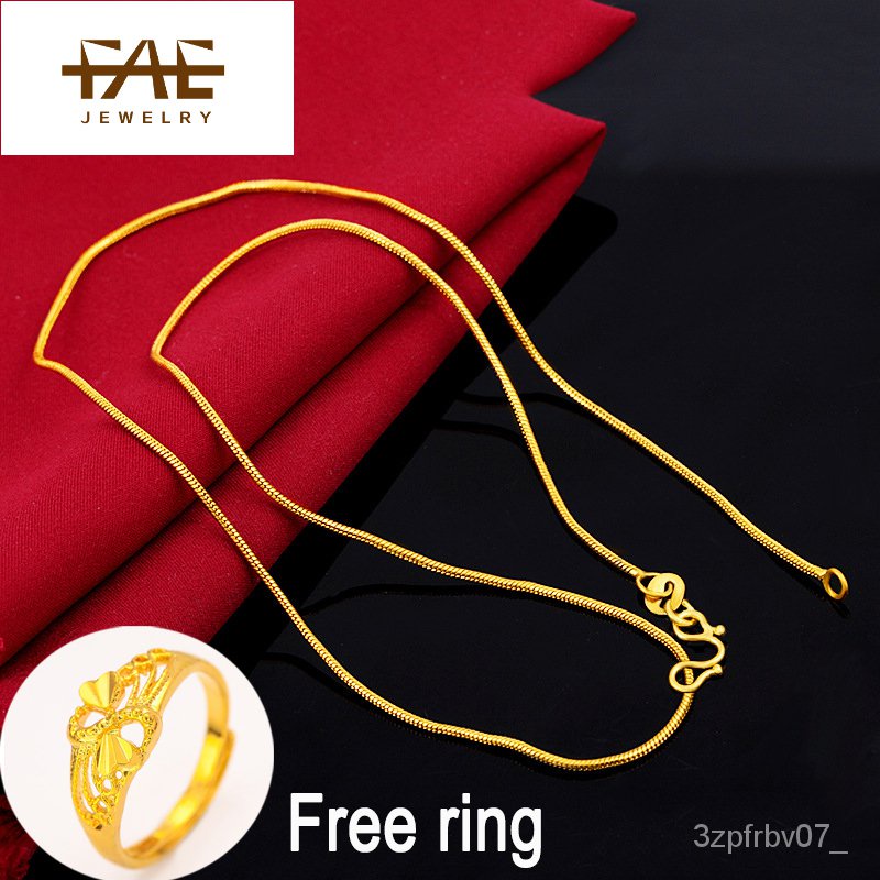 Philippines Ready Stock 100 Original Pure Ang 18K Saudi Gold Necklace