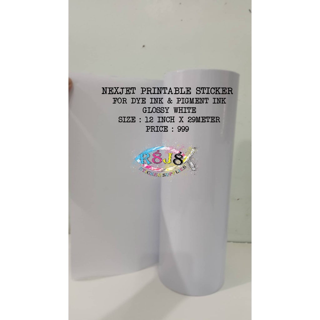 NEXJET Printable Vinyl Sticker Roll ( Dye ,Pigment,Semisol ) #NJPM ...