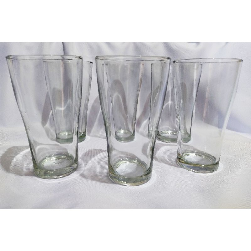 6pcs baso 12oz #GM22 tumbler everyday glass soda juice water milktea ...