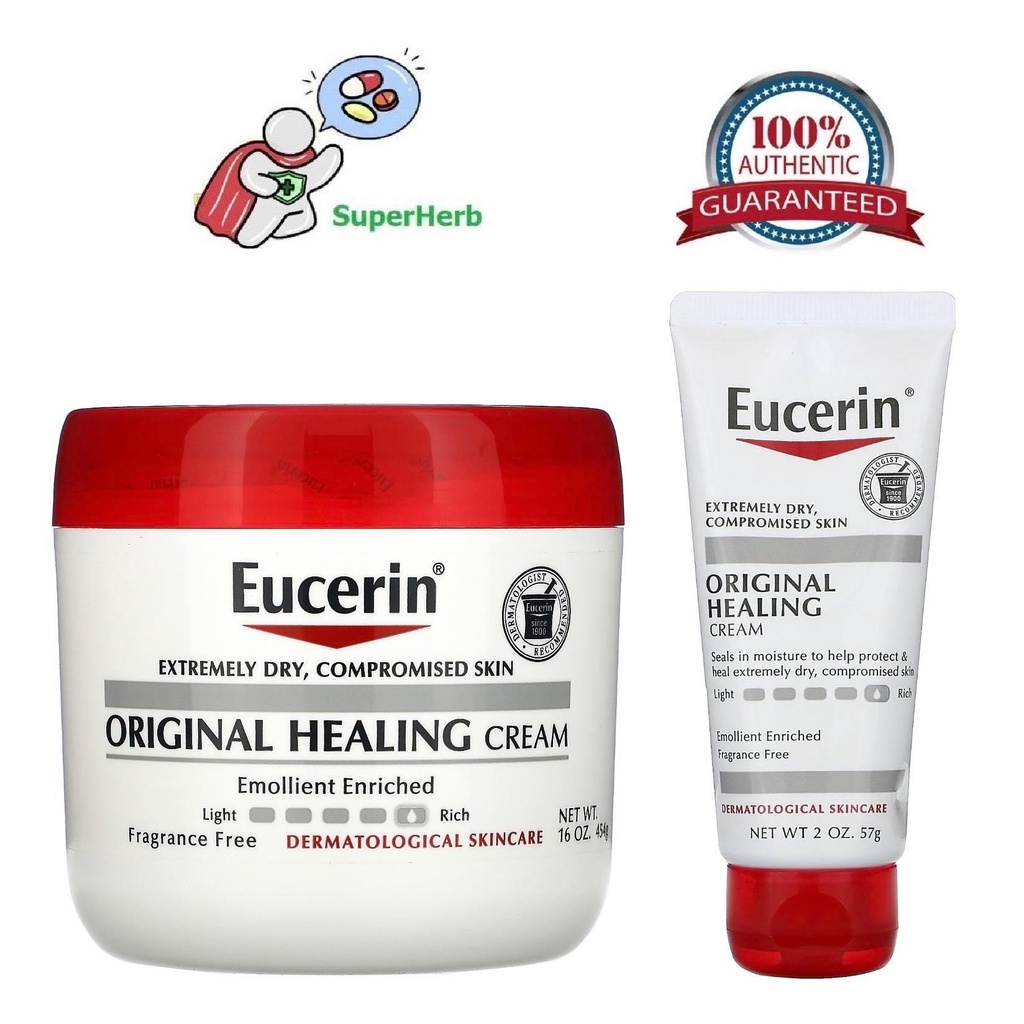 Eucerin, Original Healing Cream, For Extremely Dry, Compromised Skin, Fragrance Free Shopee