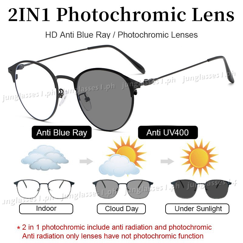 New Photochromic Anti Radiation Glasses Hot Sale Fashion Metal Eyewear ...