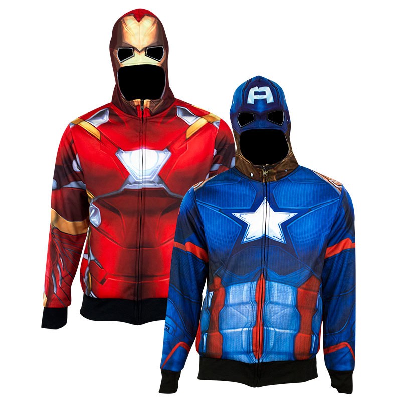 Marvel Iron Man Captain America Reversible Costume Hoodie Shopee Philippines