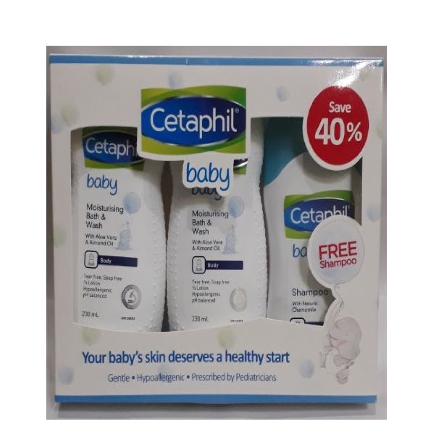 Cetaphil Baby Moisturizing Bath and Wash with Free Shampoo Set of 2 200ml Shopee Philippines