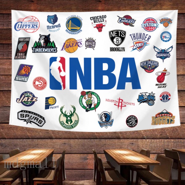 Nba Background Cloth Room Decoration Wall Decoration Tapestry | Shopee ...