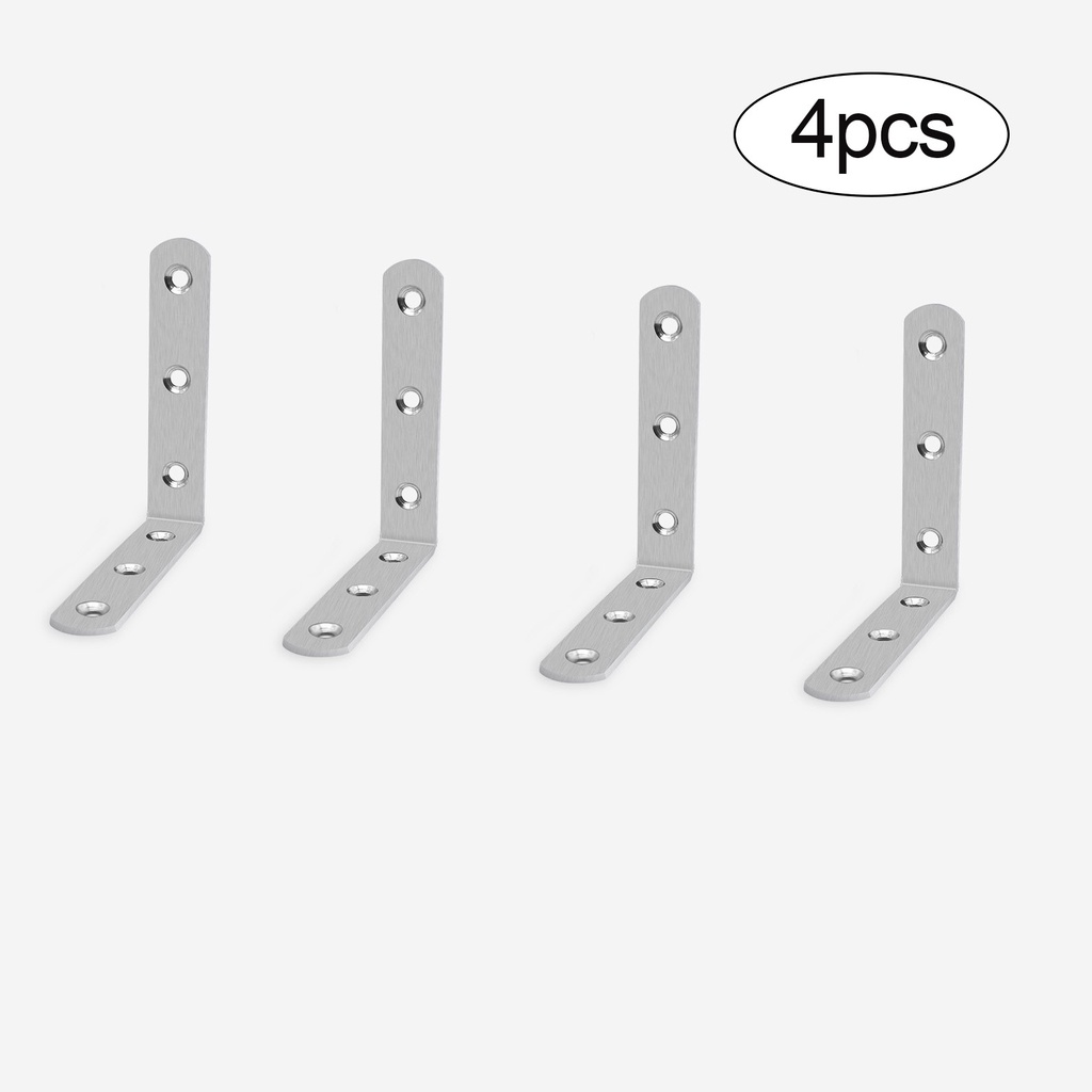 4 Packs Corner Brace Stainless Steel 90 Degree Angle L Shaped Shelf