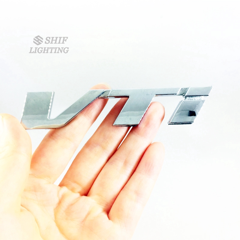 1 x ABS Chrome VTI Logo Letter Car Decorative Rear Trunk Emblem Sticker ...