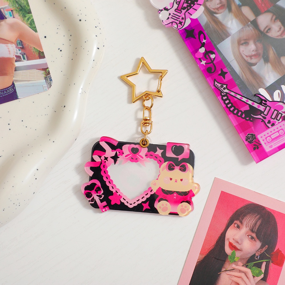 Cute Photo Card Keychain Photo Frame Card Acrylic Chasing Star Idol Ins ...