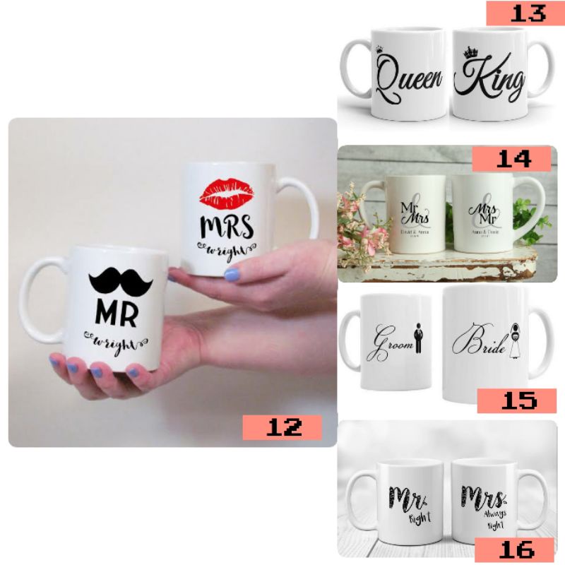 PERSONALIZED AND PRE-MADE CERAMIC COUPLE AND SINGLE MUG! FOR SOUVENIR ...