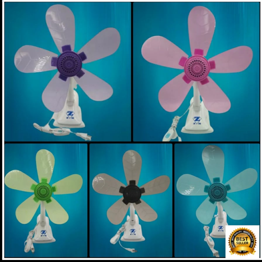 (Promo Discount!) ZH Mini Clip fan 5 Blades Table Clip Fan Home