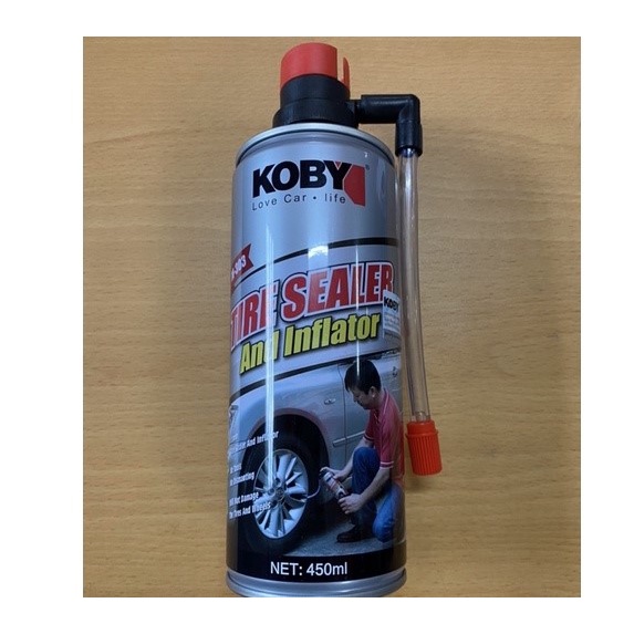 KOBY TIRE SEALER AND INFLATOR 450ML (106342) | Shopee Philippines