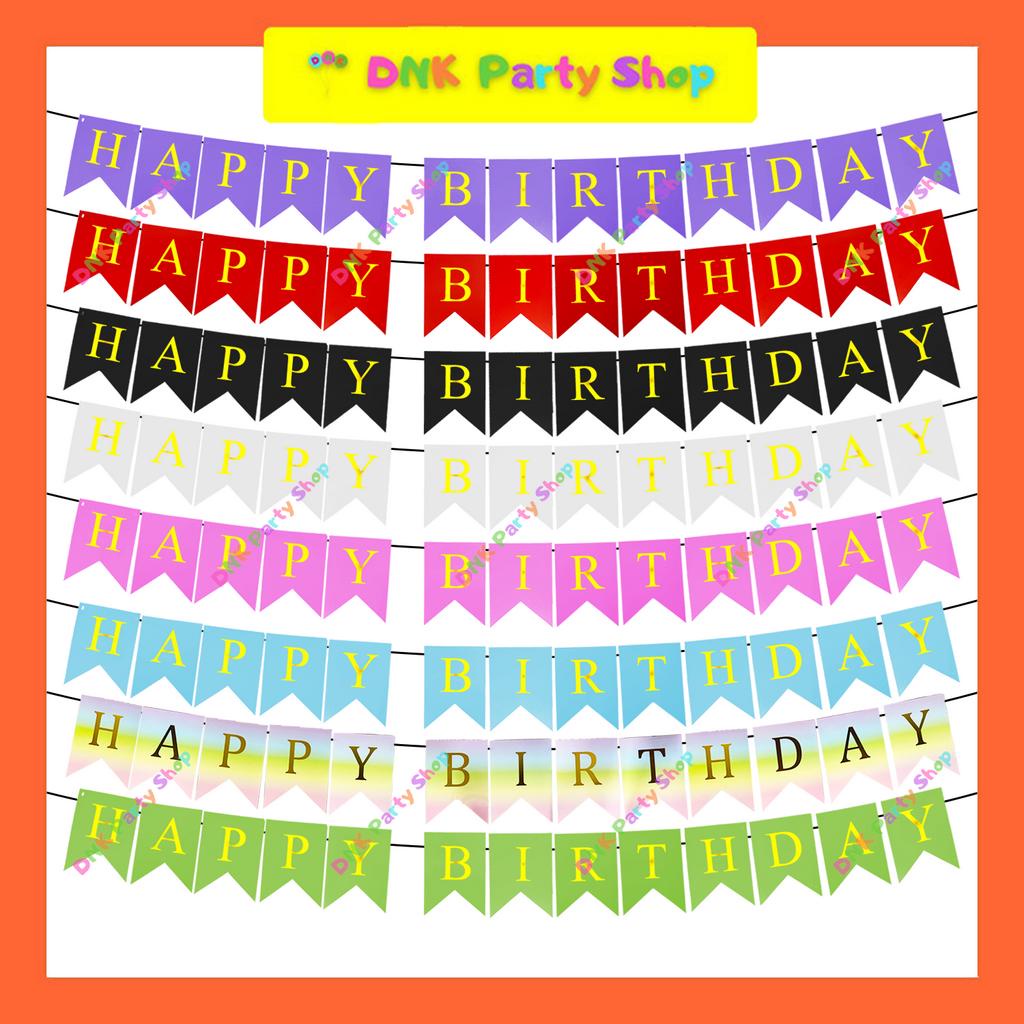 Happy Birthday Banner Small Mini HBD Party Decor Celebration Backdrop ...