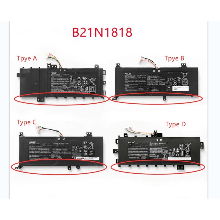 Batteria C21N1818-1 Per Asus VivoBook 15 – 7.7V 37Wh 2 Celle, Compatibile Con F512, X512, S512, K512, A512, R564