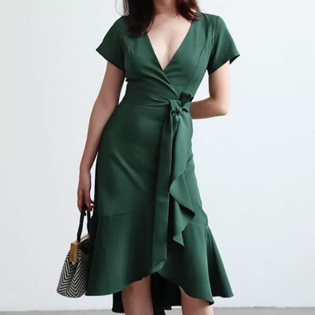 Plain hotsell wrap dress