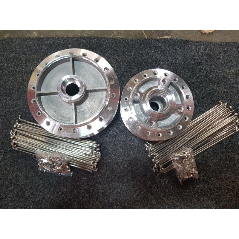 hub with stainless spokes for wave 100r/125 xrm 110/125 rear&front ...