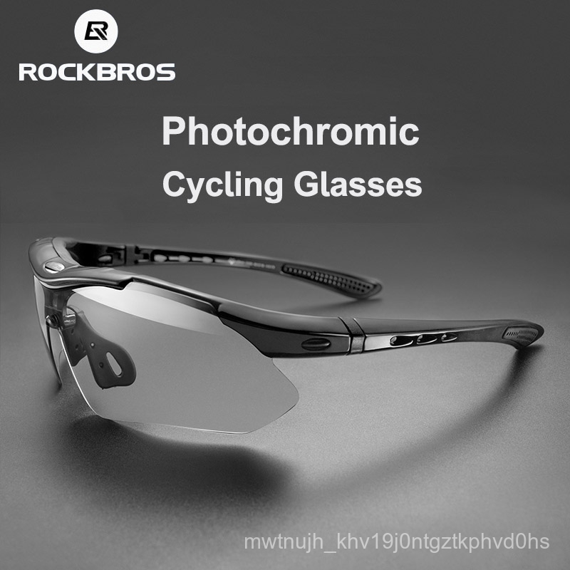 ROCKBROS Cycling Glasses Photochromic Bicycle Glasses Sport Sunglasses Men  Myopia MTB Road Bike Eyew