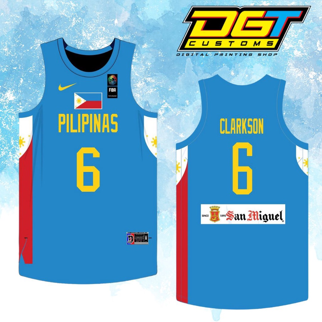 Custom Clarkson #6 Sotto #11 Team Pilipinas Basketball Jersey Black Any  Name