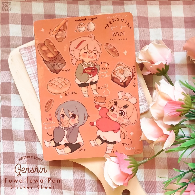 Genshin Fuwa-Fuwa Pan Sticker Sheet Genshin Impact Fanmerch | Shopee ...