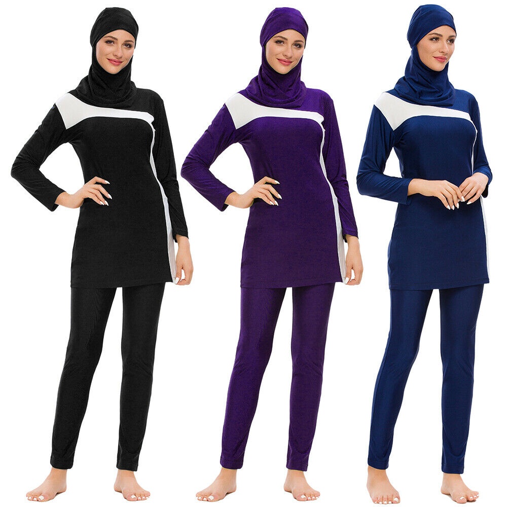 Full Cover Muslim Women Swimwear Hijab Swimsuit Modest Beachwear ...