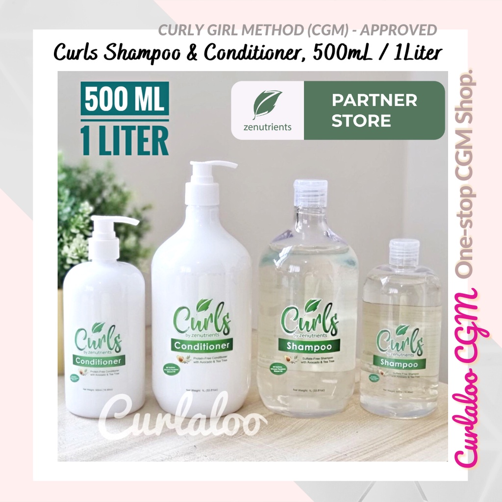 Curlaloo CGM Shop Curls by Zenutrients Shampoo / Conditioner 500mL / 1Liter Shopee Philippines