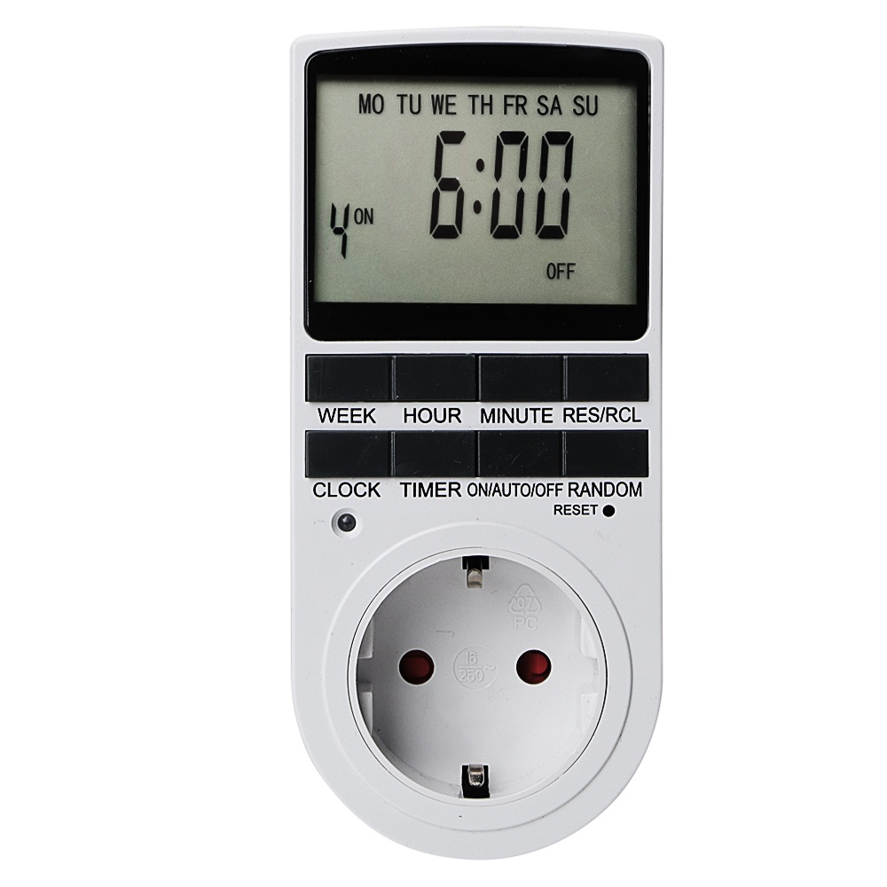 Timer Switch Power Socket 12/24 Hour Cyclic 220V Electronic Digital ...