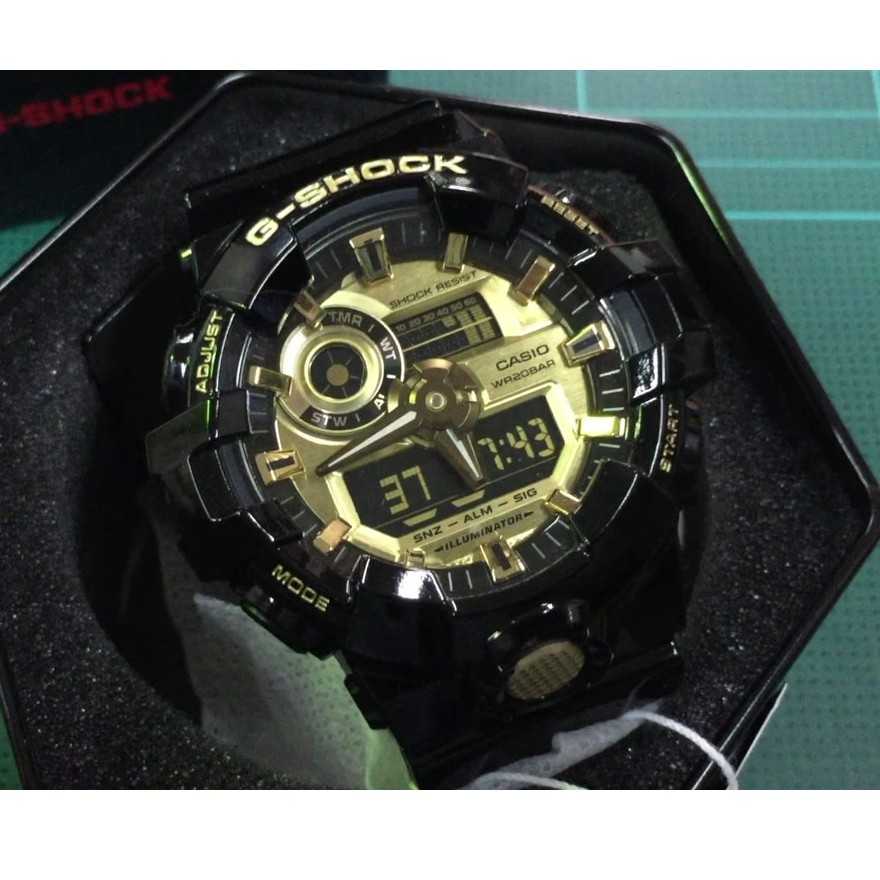 G shock ga 700 black clearance gold